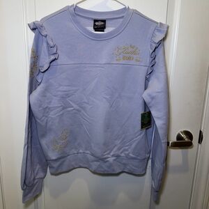 NWT Her Universe Exclusive Wicked Glinda Ruffle Sleeve Ladies Sweatshirt